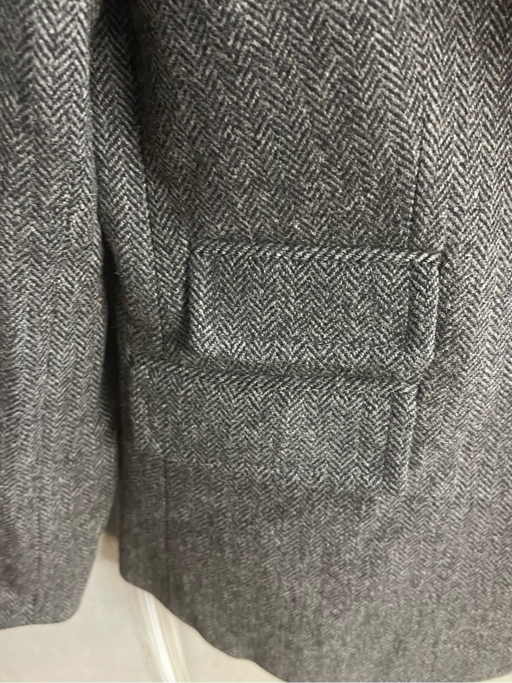 J.Crew Black Label 100% Wool Herringbone Tailored Blazer Size 8 - Picture 5 of 5